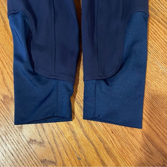 HR FARM Horse Riding Suede Breeches Navy Blue Striped Equestrian Pants Horseback - Picture 16 of 16